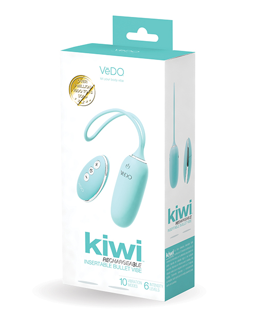 VEDO KIWI RECHARGEABLE BULLET INSERTABLE TEASE ME TURQUOISE - Click Image to Close