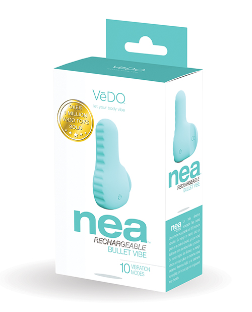 VEDO NEA RECHARGEABLE FINGER VIBE TURQUOISE - Click Image to Close