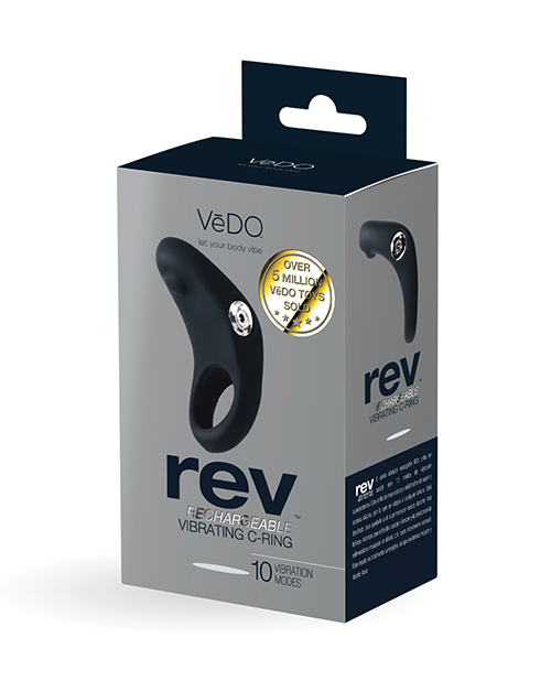 VEDO REV RECHARGEABLE C-RING VIBRATING BLACK - Click Image to Close