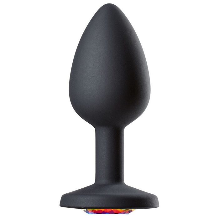 CLOUD 9 GEMS BLACK SILICONE ANAL PLUG SMALL - Click Image to Close
