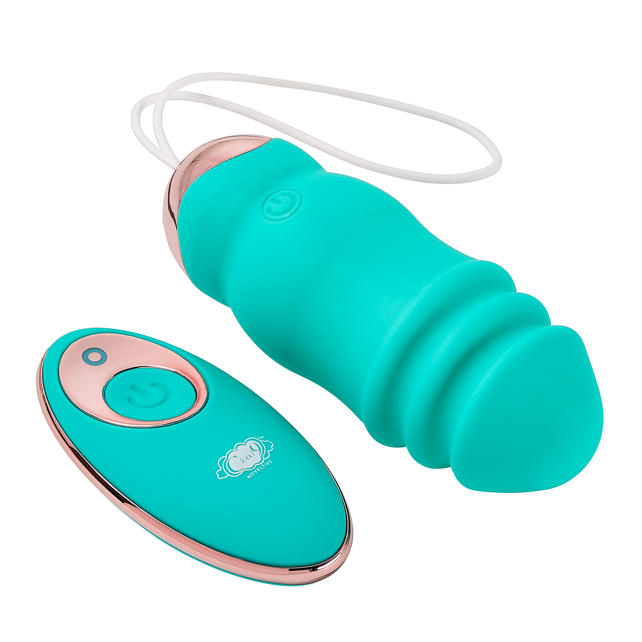 CLOUD 9 HEALTH & WELLNESS WIRELESS REMOTE CONTROL EGG W/ STROKING MOTION TEAL - Click Image to Close