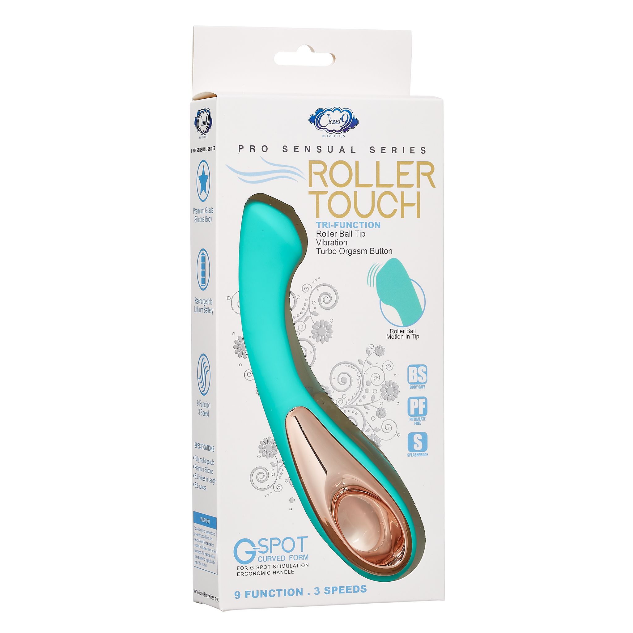 CLOUD 9 PRO SENSUAL ROLLER BALL G TURBO TEAL - Click Image to Close
