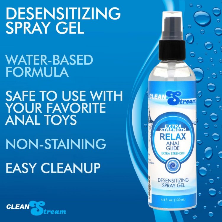 CLEANSTREAM RELAX EXTRA STRENGTH ANAL LUBE 4 OZ - Click Image to Close