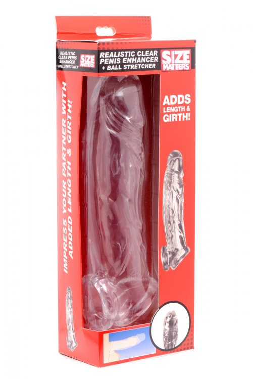 SIZE MATTERS REALISTIC CLEAR PENIS ENHANCER