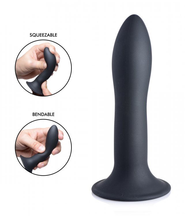SQUEEZE-IT SLENDER DILDO BLACK - Click Image to Close