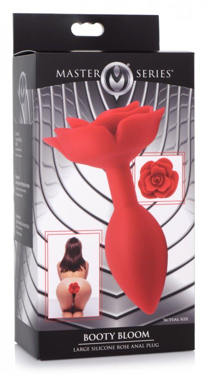 MASTER SERIES BOOTY BLOOM ROSE ANAL PLUG LARGE - Click Image to Close