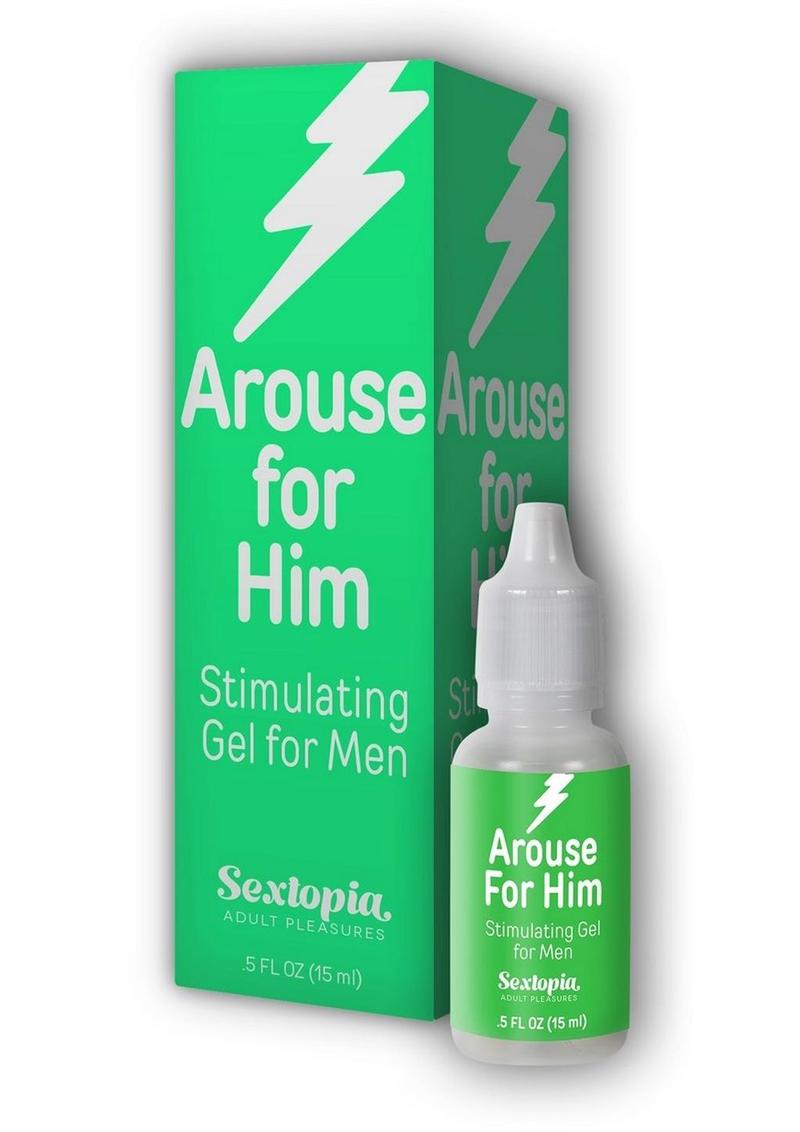 AROUSE FOR HIM STIMULATING GEL .5 OZ BOTTLE - Click Image to Close