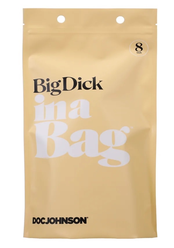 IN A BAG BIG DICK 8 INCH CLEAR