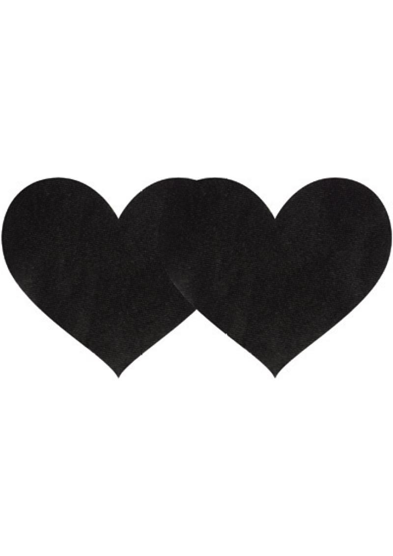 PASTIES BLACK SATIN HEART - Click Image to Close