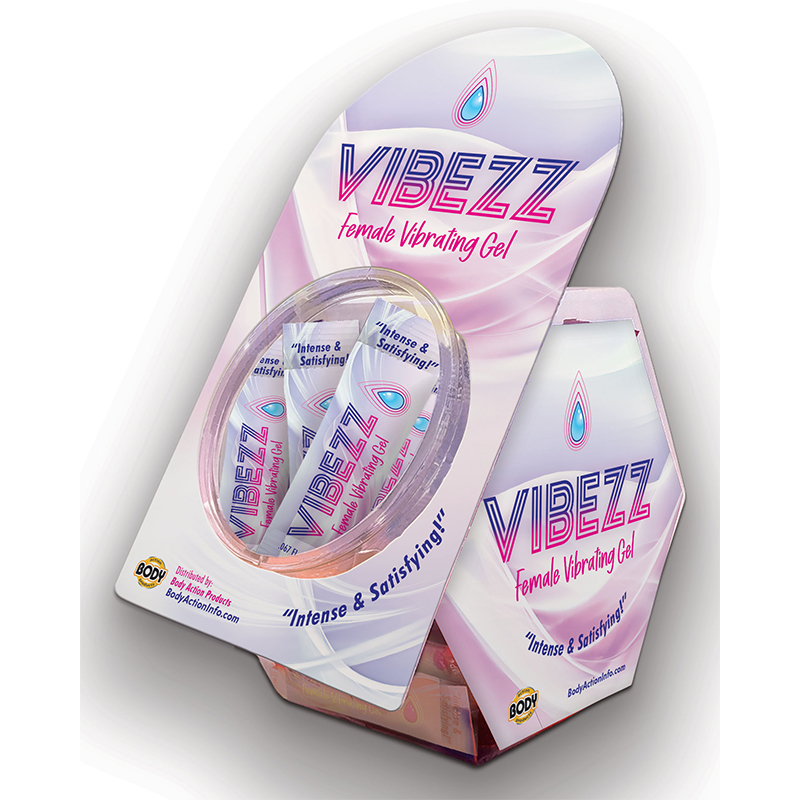 BODY ACTION VIBEZZ 50PC STICK PACK DISPLAY FISHBOWL - Click Image to Close