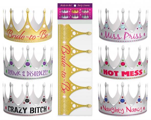 BRIDE TO BE PARTY CROWNS - Click Image to Close