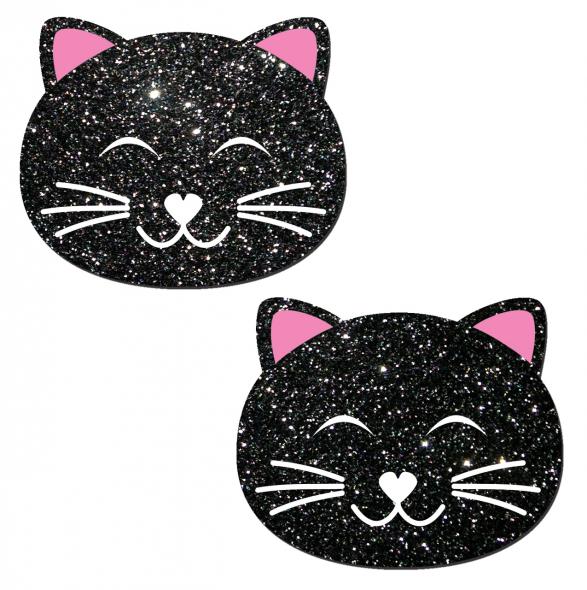KITTY CAT BLACK GLITTER - Click Image to Close