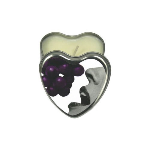 CANDLE 3-IN-1 HEART EDIBLE GRAPE 4.7 OZ - Click Image to Close