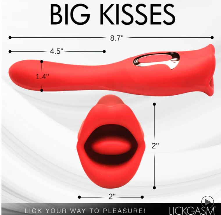 LICKGASM KISS & TELL PRO DUAL ENDED KISSING VIBRATOR - Click Image to Close