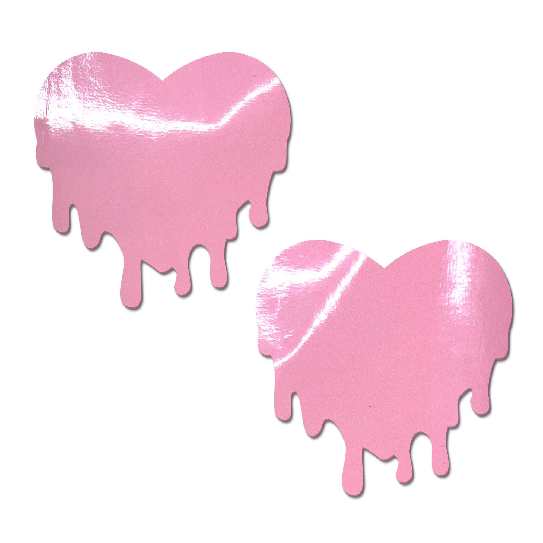 PASTEASE FAUX LATEX BABY PINK MELTY HEARTS - Click Image to Close