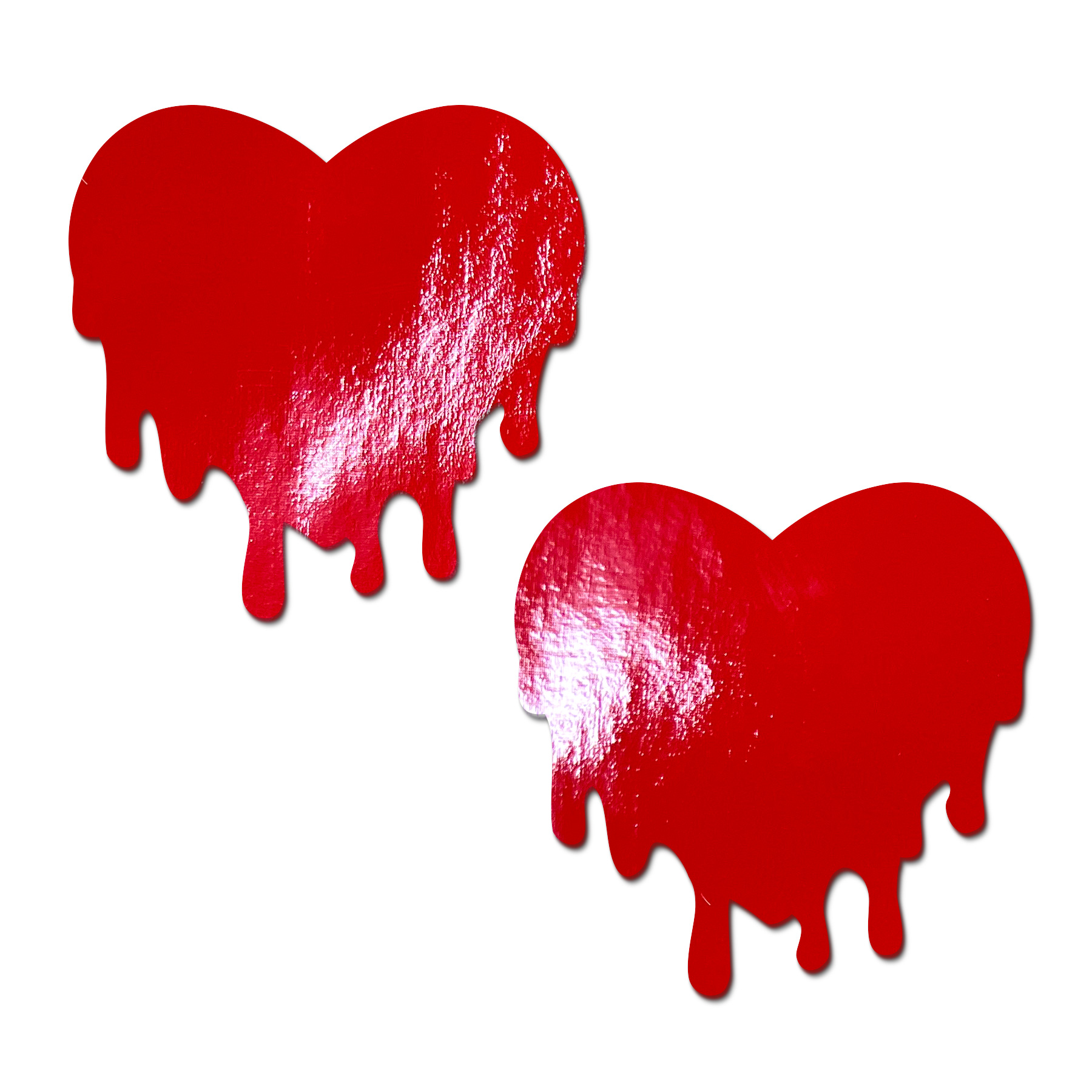 PASTEASE FAUX LATEX RED MELTY HEARTS - Click Image to Close