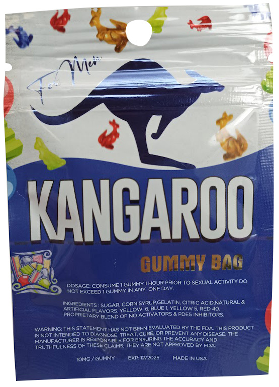 KANGAROO BLUE FOR MEN GUMMY 24PC DISPLAY (NET) - Click Image to Close
