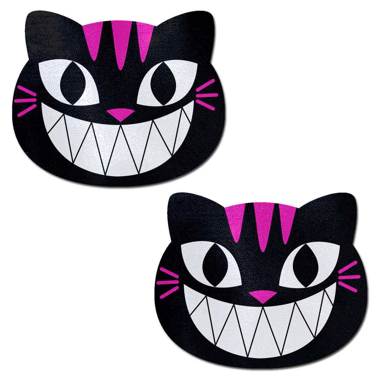 PASTEASE BLACK & PINK CHESHIRE KITTY CAT - Click Image to Close