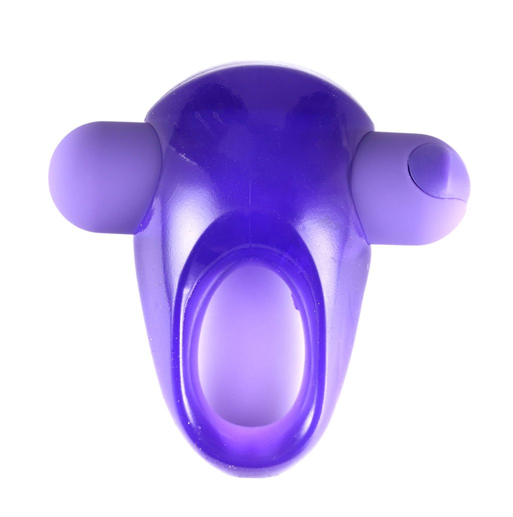 CASEY RECHARGEABLE VIBRATING ERECTION ENHANCER RING PURPLE - Click Image to Close