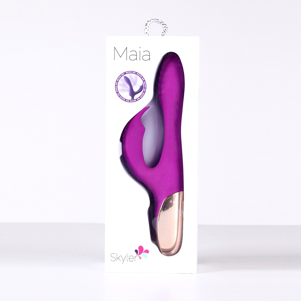 SKYLER SILICONE BENDABLE PURPLE RABBIT - Click Image to Close