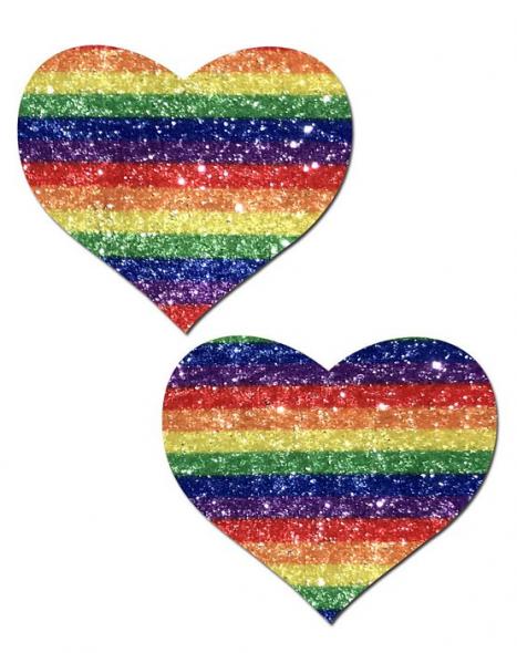 PASTEASE GLITTER RAINBOW HEART - Click Image to Close