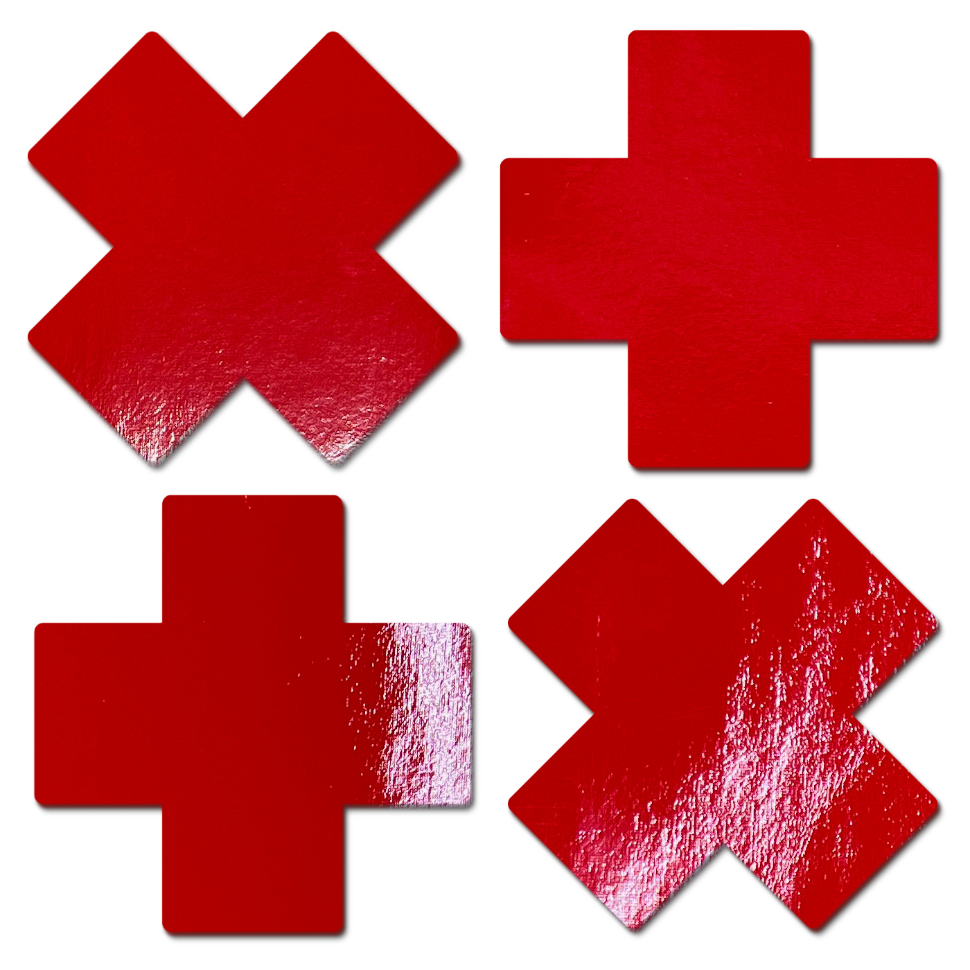 PASTEASE PETITE PLUS X FAUX LATEX RED CROSSES - Click Image to Close