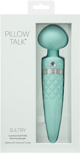PILLOW TALK SULTRY ROTATING WAND TEAL - Click Image to Close