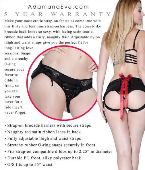 ADAM & EVE RED RIBBON HARNESS - Click Image to Close