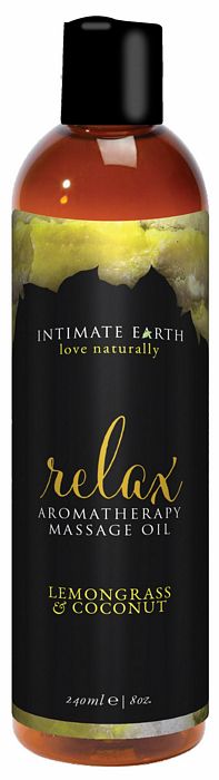 INTIMATE EARTH RELAX MASSAGE OIL 8OZ