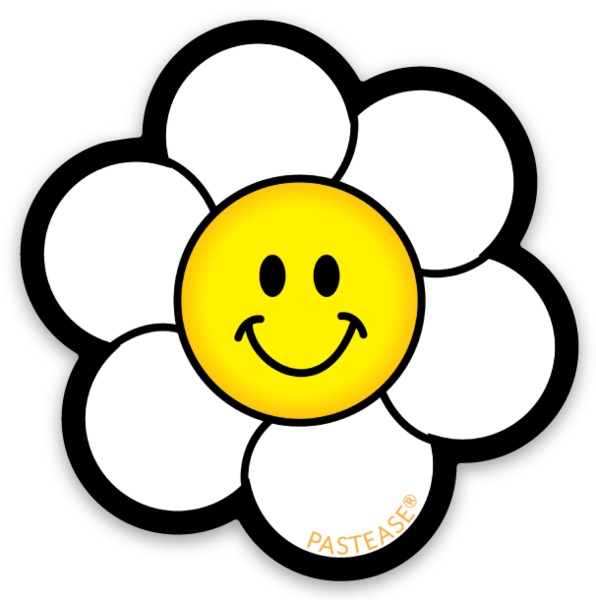 PASTEASE SMILING FLOWER HAPPY FACE - Click Image to Close