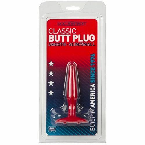 CLASSIC BUTT PLUG-RED SLIM SMALL CD - Click Image to Close