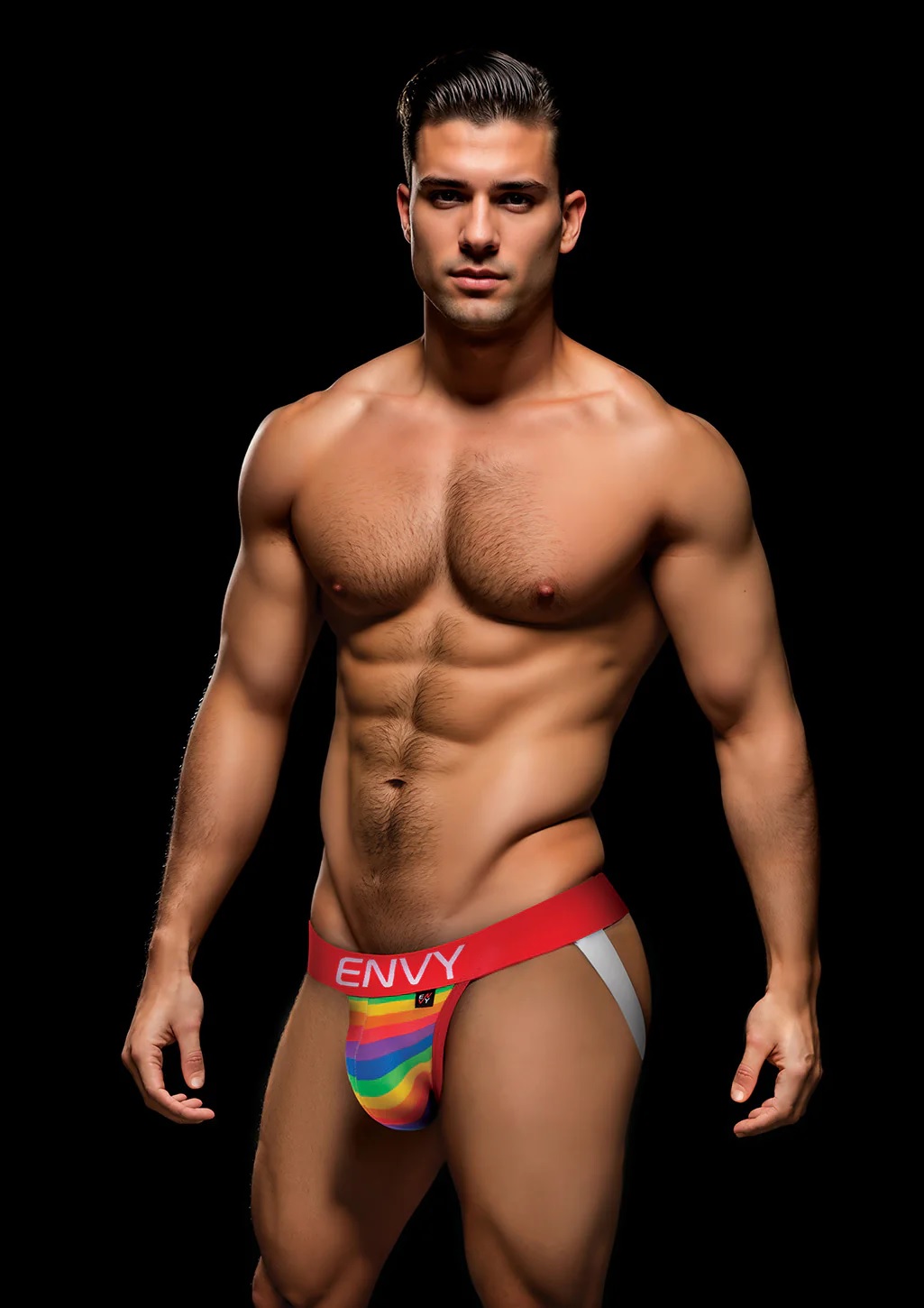 ENVY RAINBOW PRIDE JOCK RED L/XL