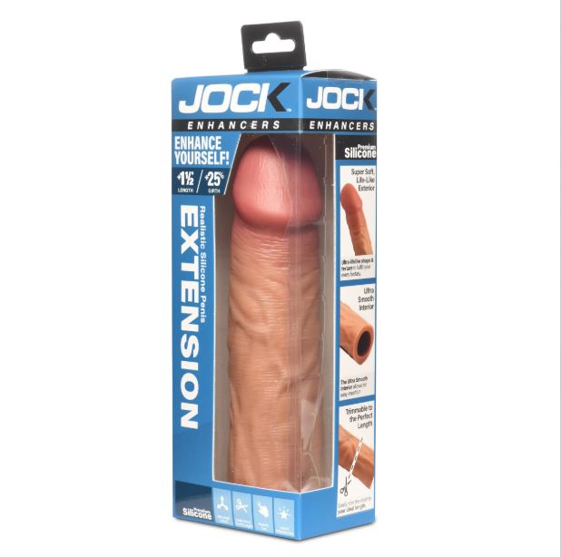 JOCK ENHANCERS 1.5IN REALISTIC PENIS EXTENSION MEDIUM