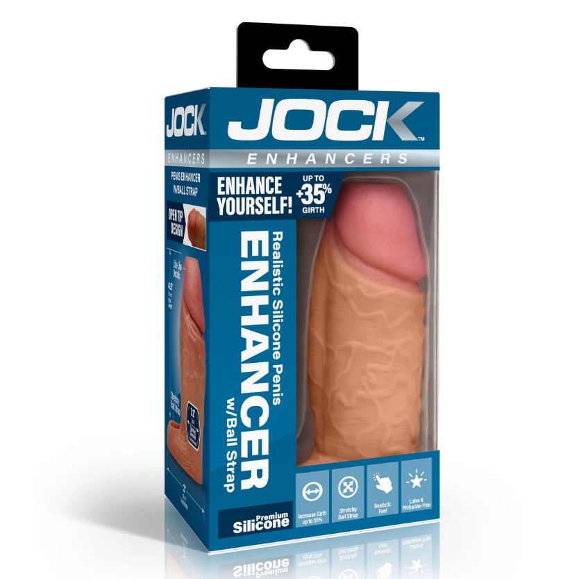 JOCK ENHANCERS PENIS ENHANCER W/ BALL STRAP MEDIUM