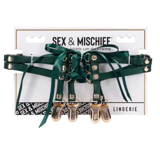 SEX & MISCHIEF INDICA LACED UP GARTERS