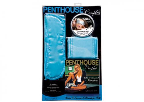 PH COUPLES SATIN & SCENTED BONDAGE KIT BLUE(D)