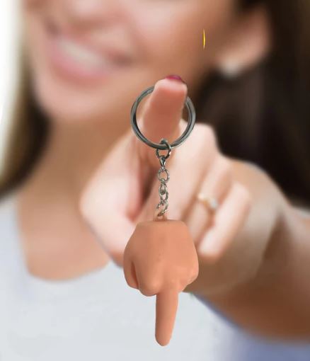 SUPER FUN KEY CHAIN SQUISHY FU FINGER