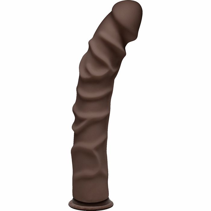 THE D RAGIN' D 10 CHOCOLATE BROWN ULTRASKYN DILDO "