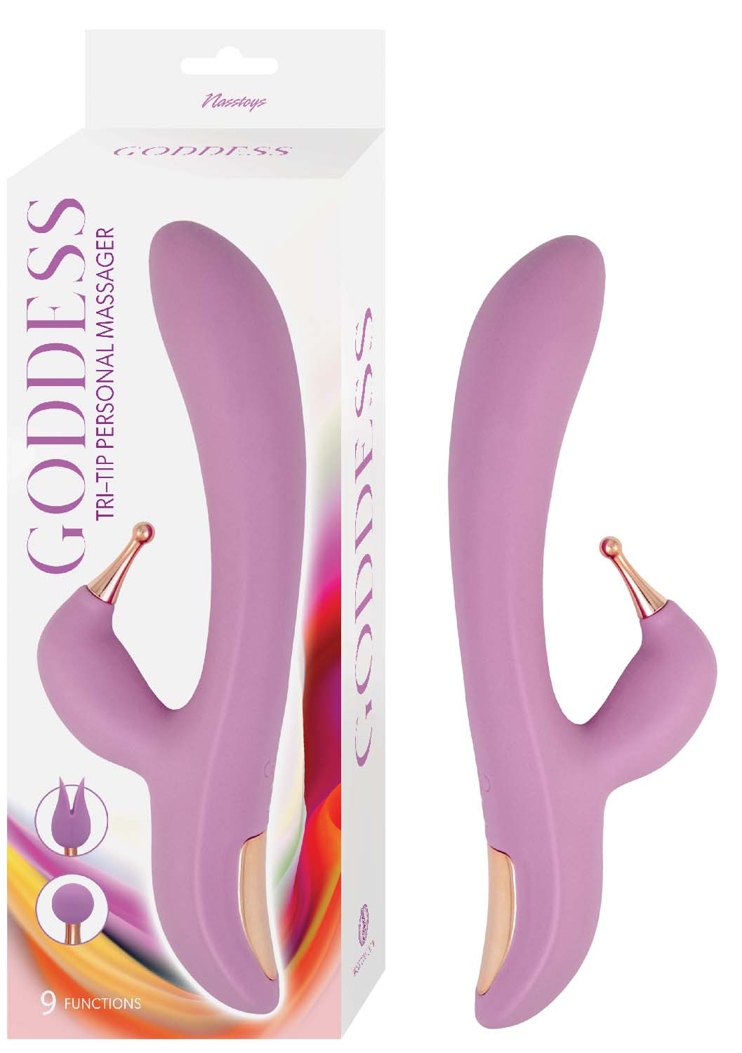 GODDESS TRI-TIP PERSONAL MASSAGER - LAVENDER