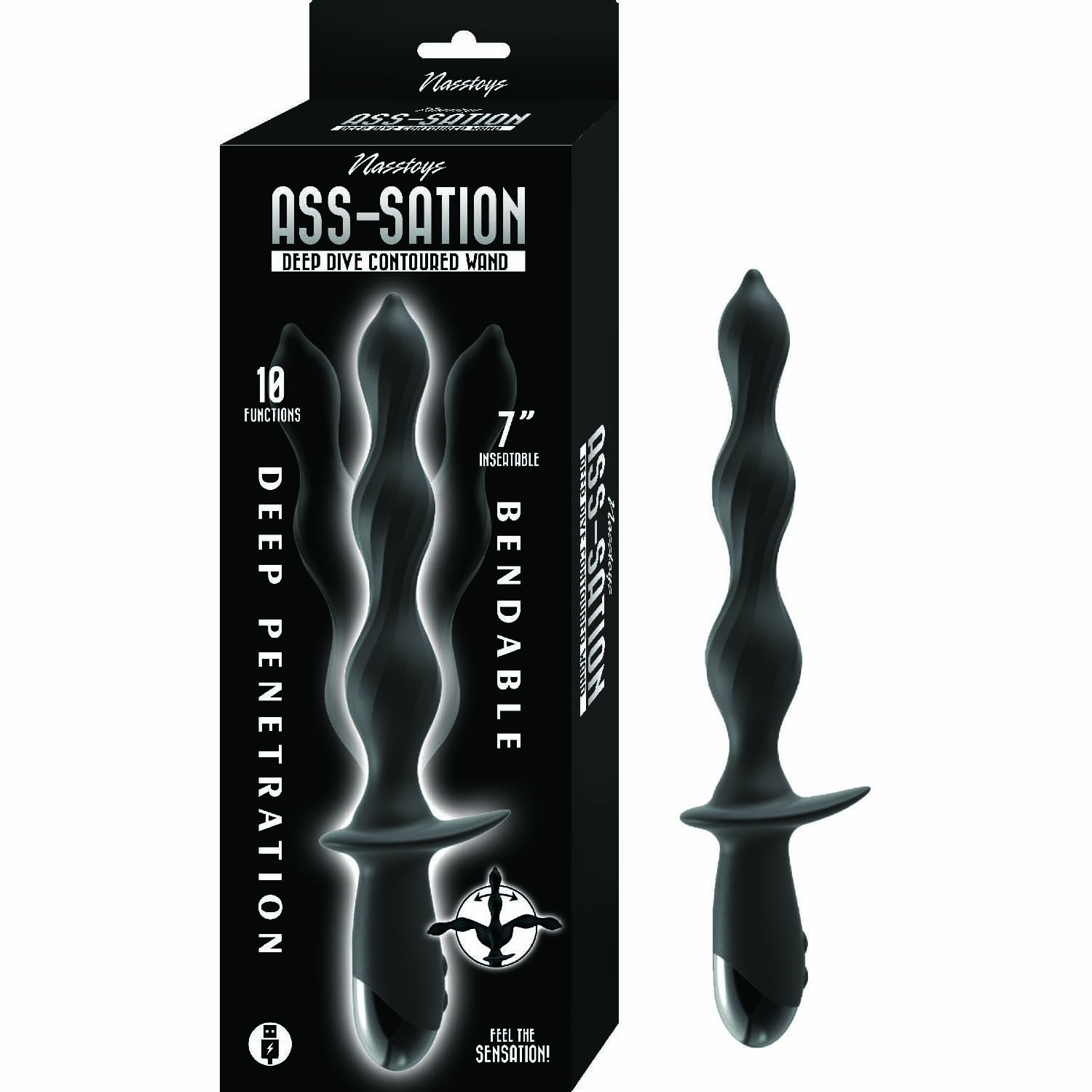 ASS SATION DEEP DIVE CONTOURED WAND-BLACK