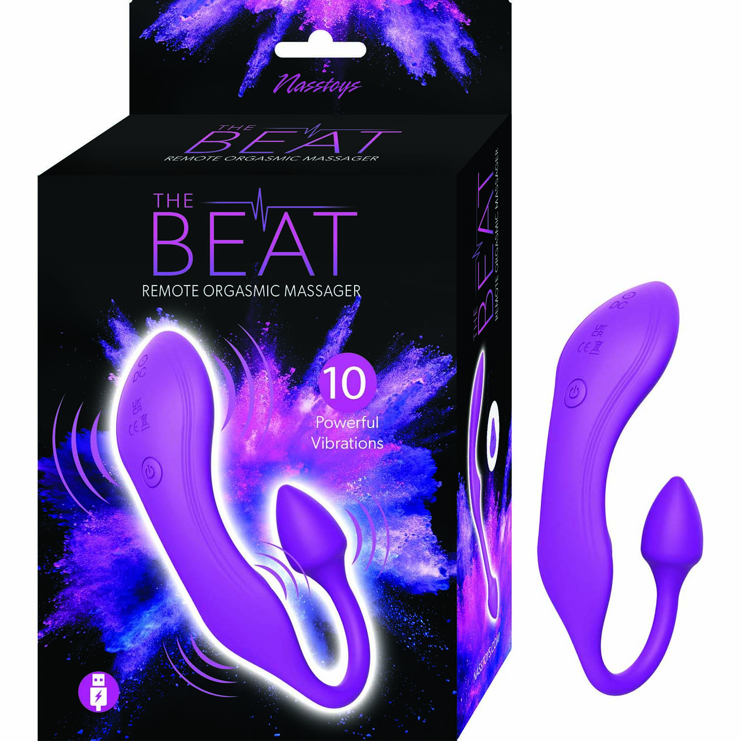 THE BEAT REMOTE ORGASMIC MASSAGER PURPLE