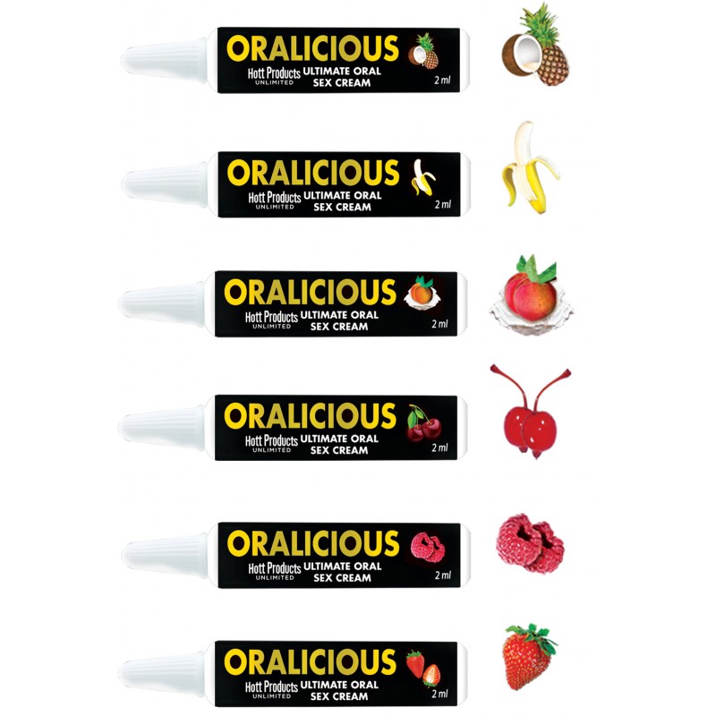 ORALICIOUS ASST FLAVORS 144PC DISPLAY 2ML TUBES