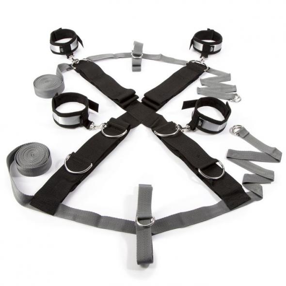 FIFTY SHADES KEEP STILL OVER THE BED CROSS RESTRAINT SILVER - Click Image to Close