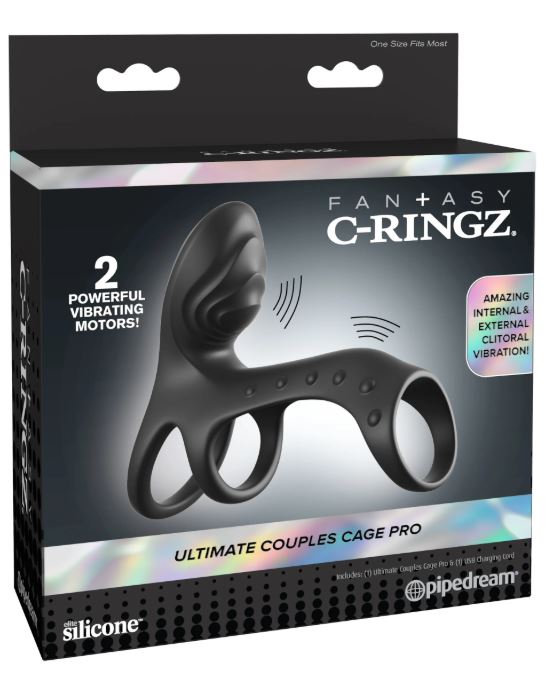 FANTASY C-RINGZ ULTIMATE COUPLES CAGE PRO BLACK