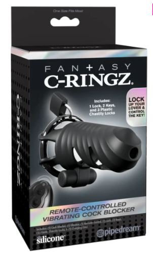 FANTASY C RINGZ VIBRATING COCK BLOCKER BLK