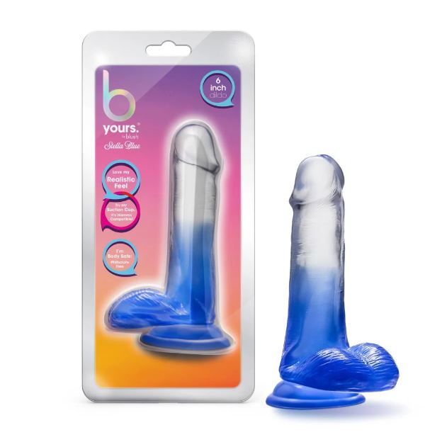 B YOURS STELLA BLUE 6 DILDO BLUE "