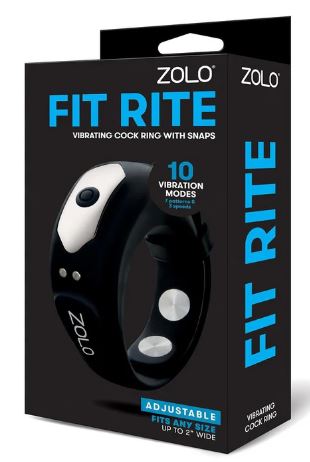 ZOLO FIT RITE VIBRATE COCK RING W/ SNAPS