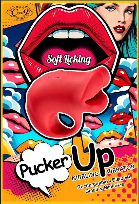 CLOUD 9 MINI LIPS VIBRATING NIPPLE CLAMP PAIR RED