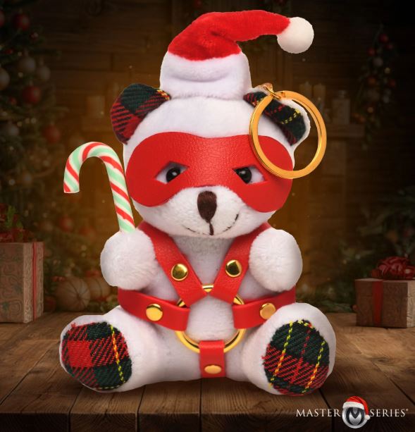 MS HOLIDAY BONDAGE BEAR KEYCHAIN WHITE