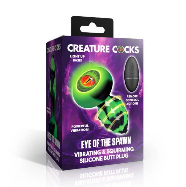 CREATURE COCK EYE OF THE SPAWN VIBRATING/ SQUIRMING BUTT PLUG